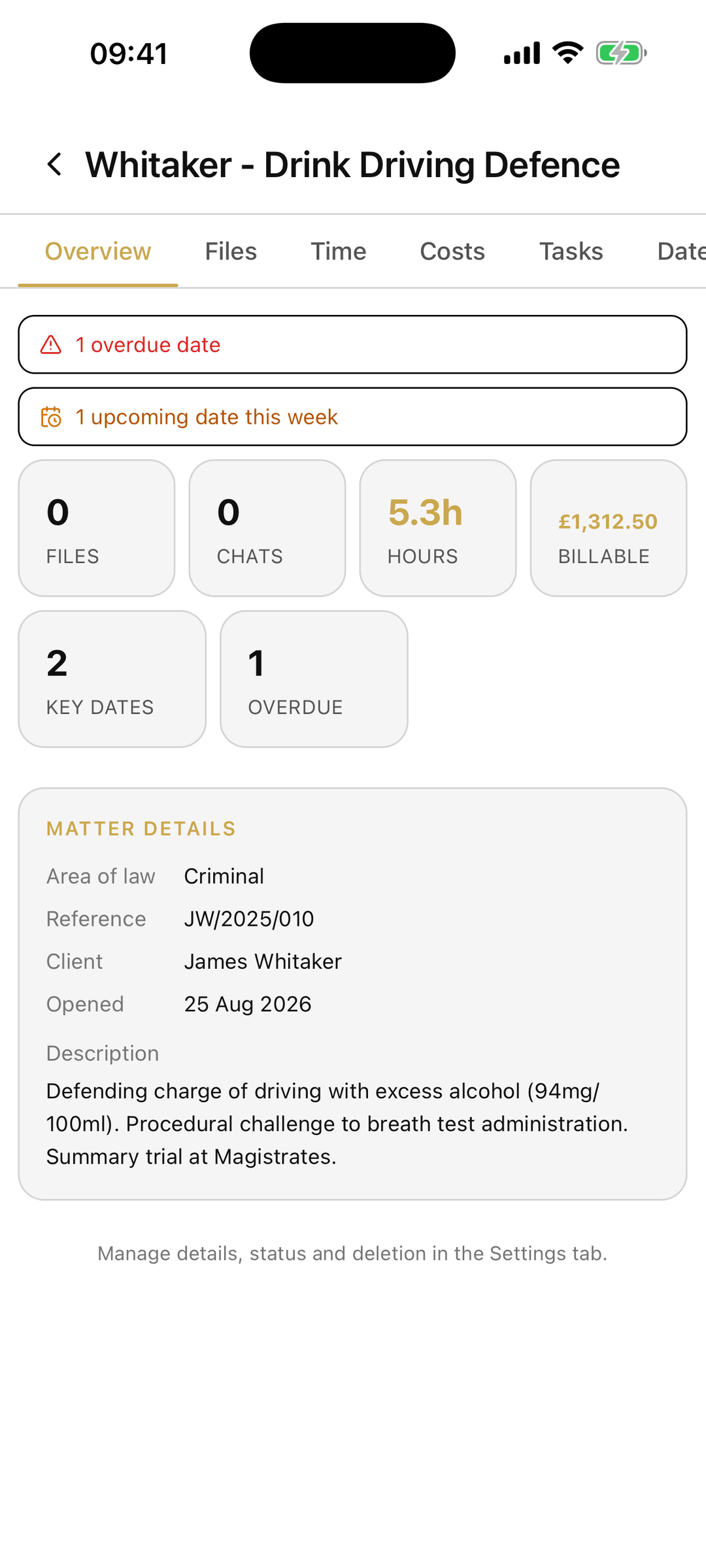 Writford mobile app matter overview